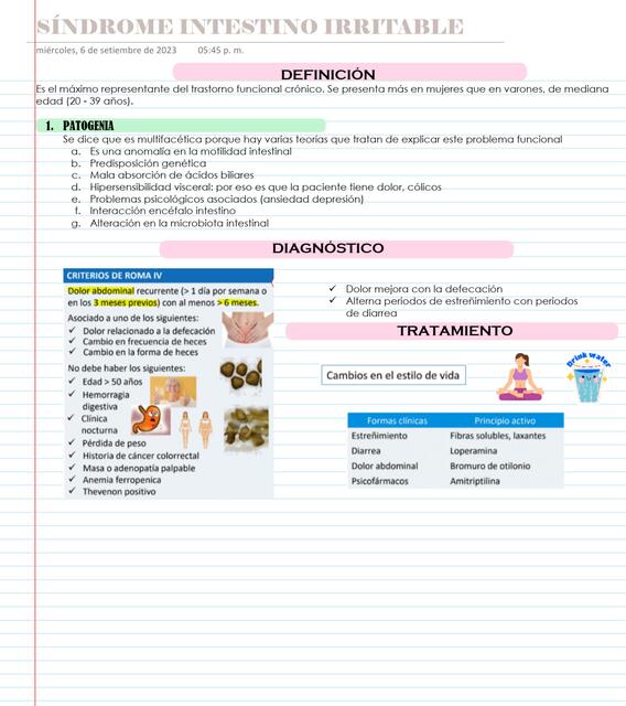 Síndroma intestino irritable