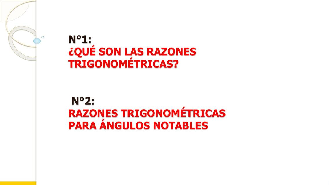 Razones Trigonométricas