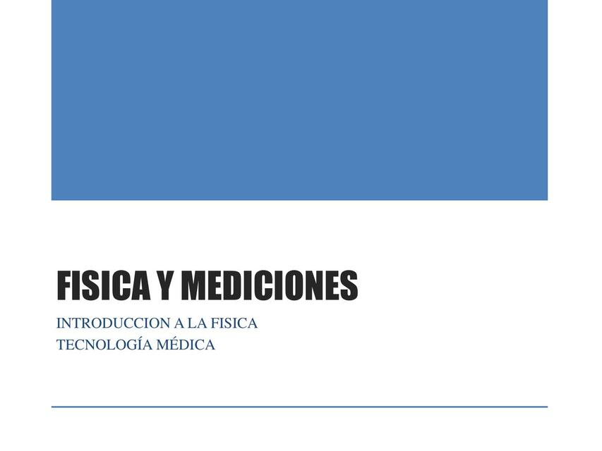 Física y mediciones