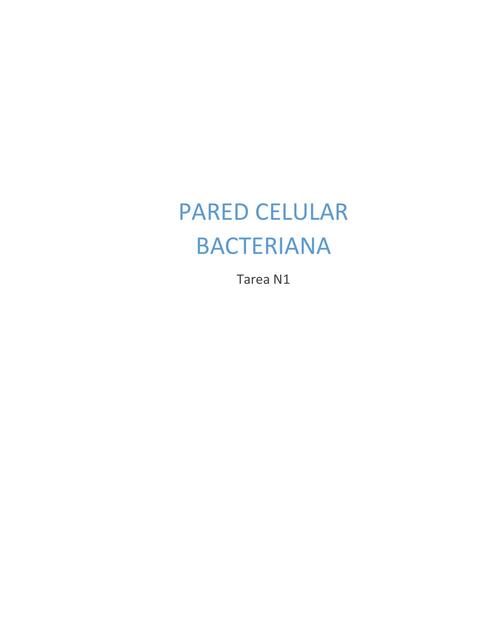 Pared Celular Bacteriana 