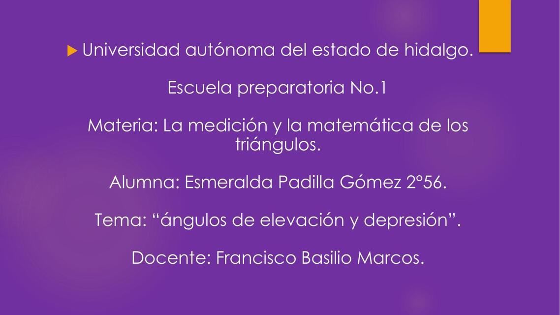 La medición y la matemática de los triángulos 