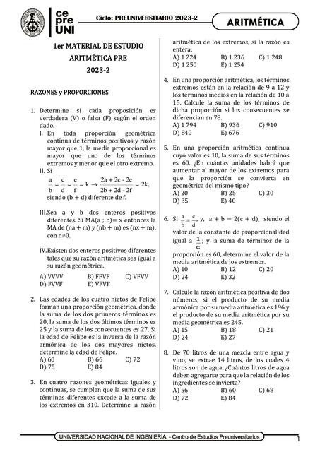 Razones y Proporciones 