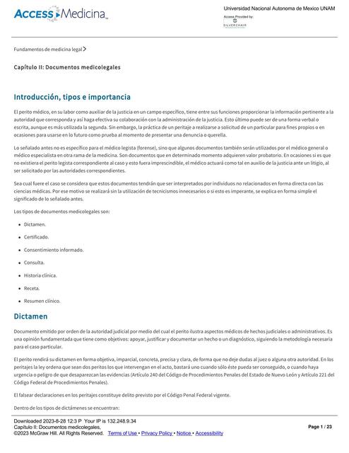 Documentos medicolegales