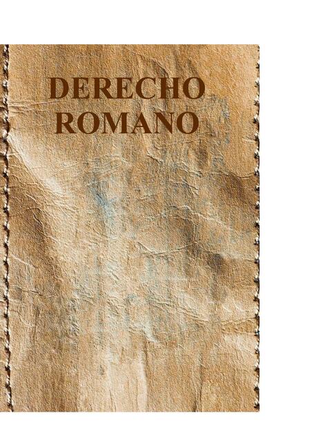 Derecho romano 