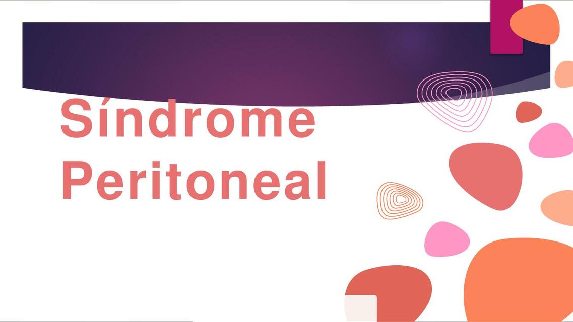 Síndrome Peritoneal 