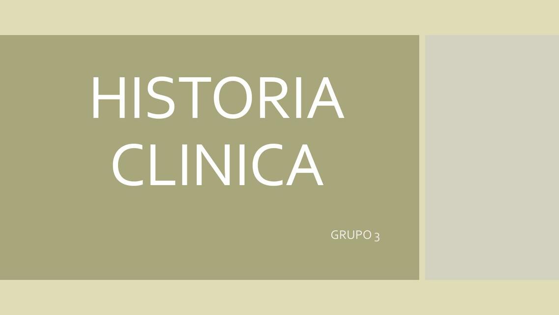 Historia Clínica