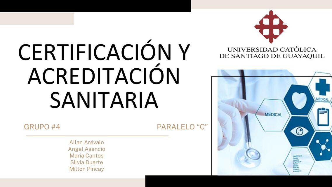 Certificación y acreditacion sanitaria 