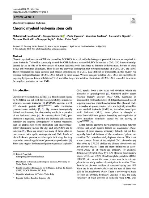 Chronic Myeloid Leukemia