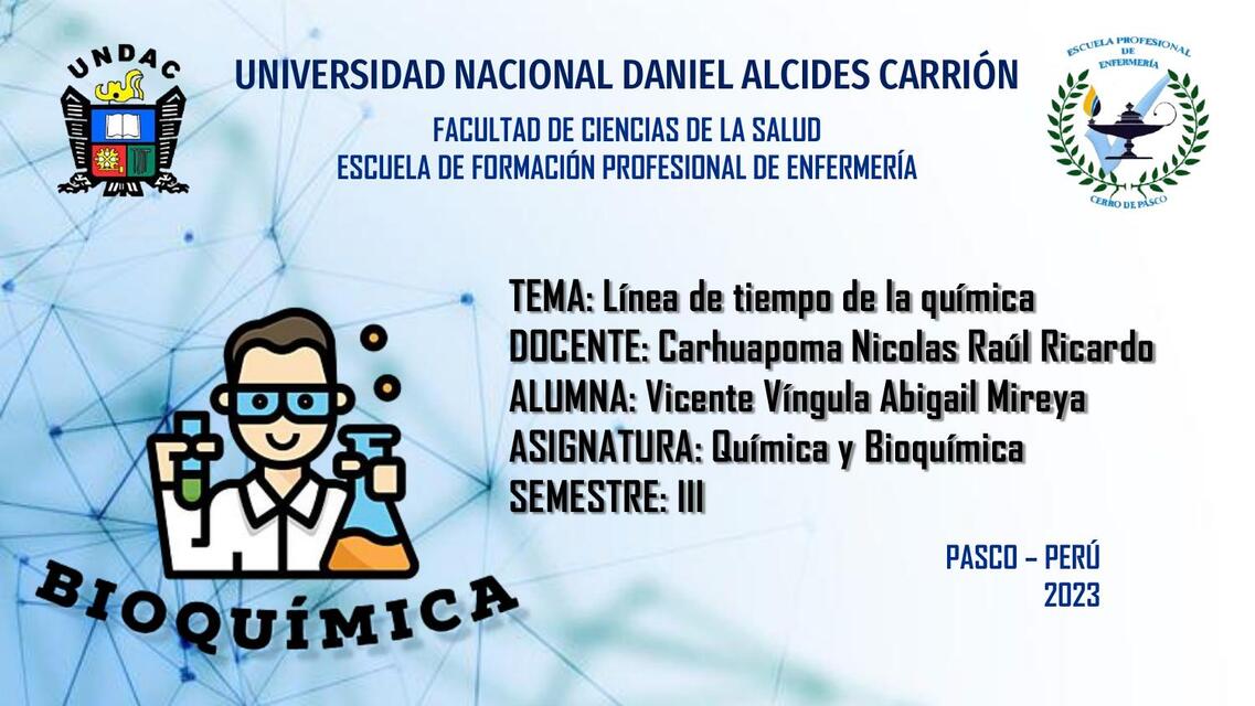 Linea de Tiempo de la Química 