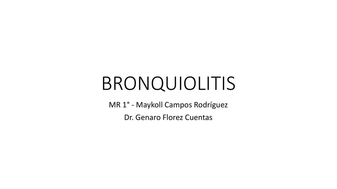 Bronquiolitis 