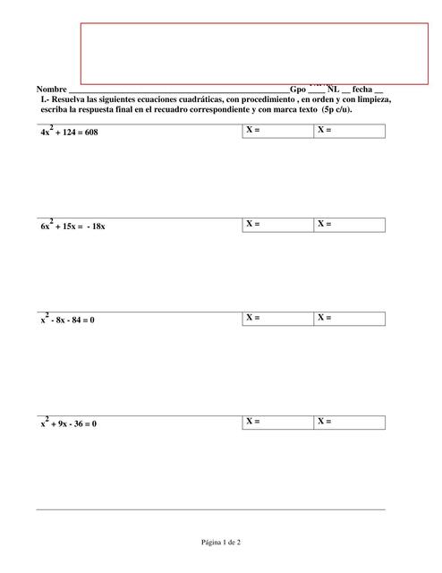 Ejercicios de matemáticas 