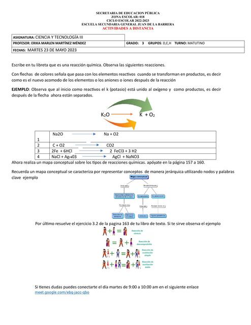 Actividades a distancia ciencia y tecnología 