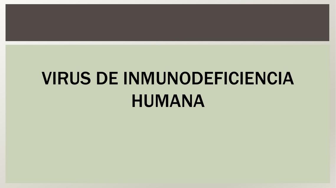 Virus de inmunodeficiencia humana 