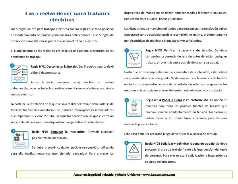 Las 5 Reglas de Oro para Trabajos Eléctricos 