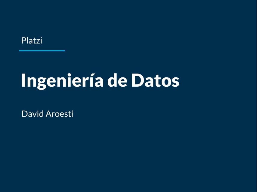 Ingeniería de Datos