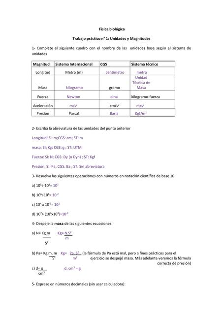 Unidades y Magnitudes