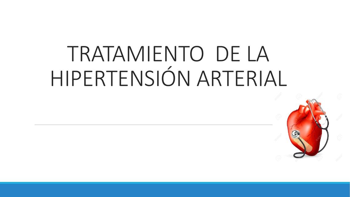 Tratamiento de la hipertensión arterial