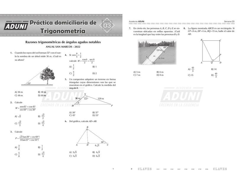 ADUNI - Trigonometría