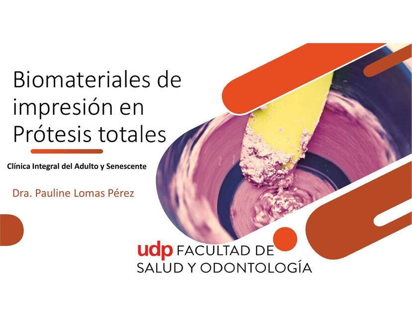 Biomateriales de impresión en Prótesis Totales