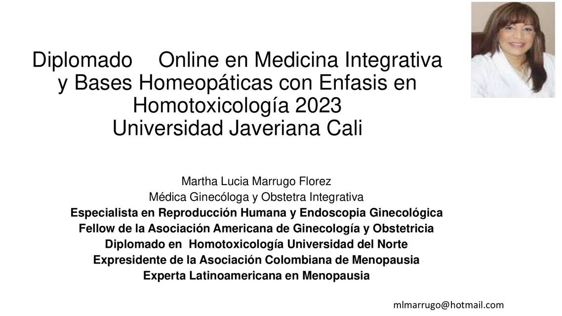 Medicina Integrativa y Bases Homeopáticas con Énfasis en Homotoxicología