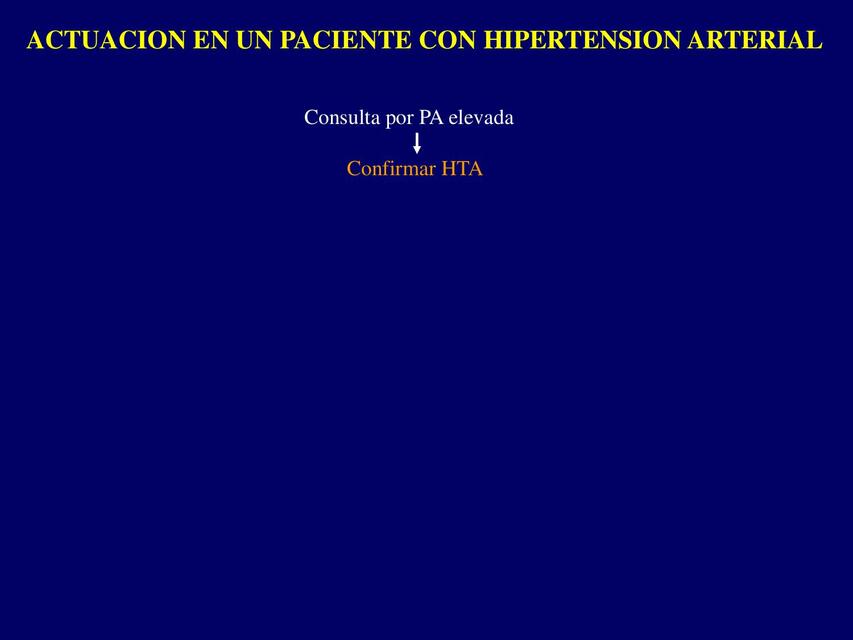 Actuación en un Paciente con Hipertensión Arterial 