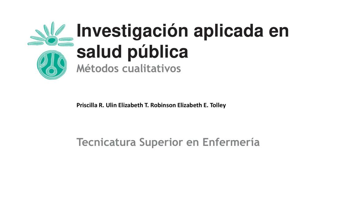 Investigación aplicada en salud pública