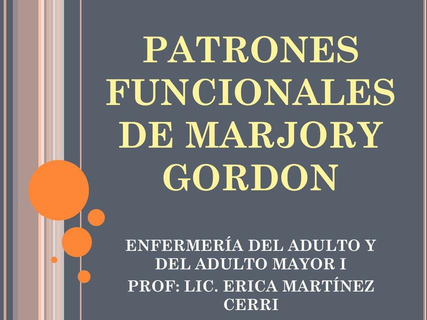 Patrones Funcionales de Marjory Gordon 