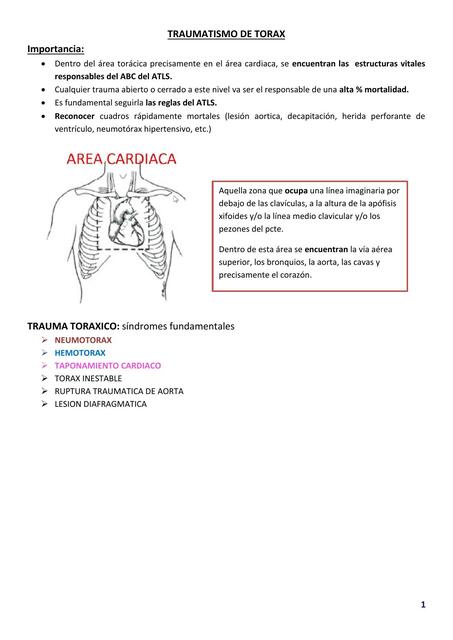 Traumatismo de tórax