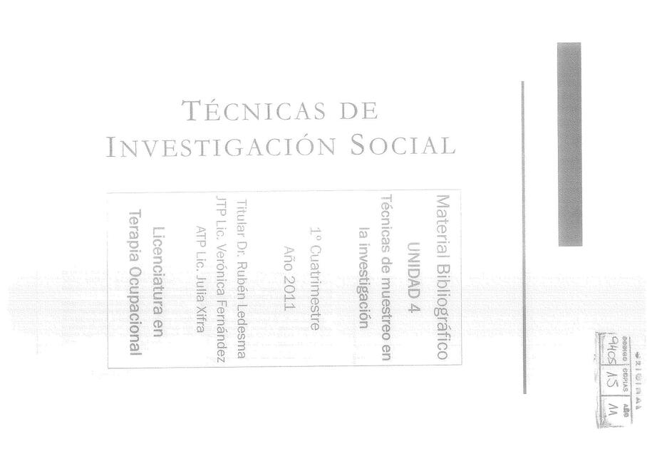 Técnicas de investigación social 