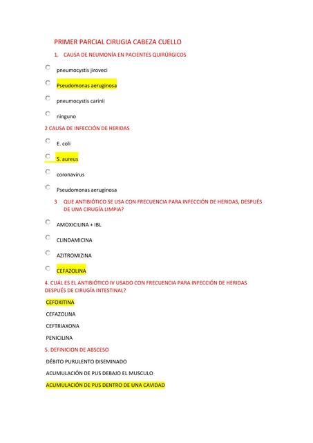 Primer parcial cirugía de cabeza y cuello 