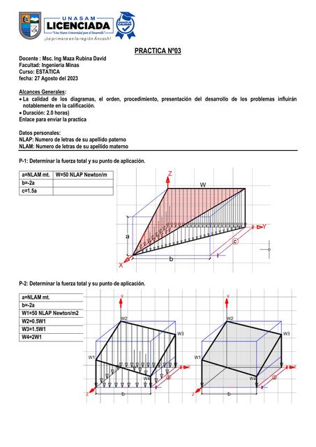 Practica 3 de estática 