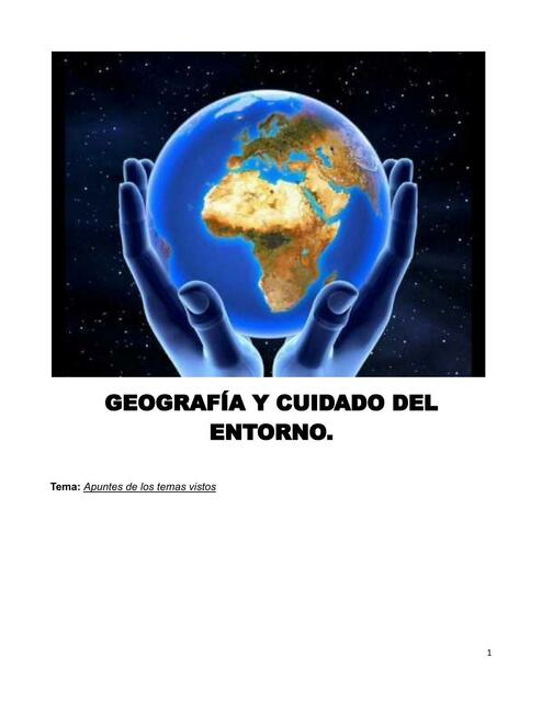 Geografía y Cuidado del Entorno 