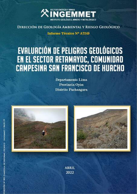 Evaluación de Peligros Geológicos 