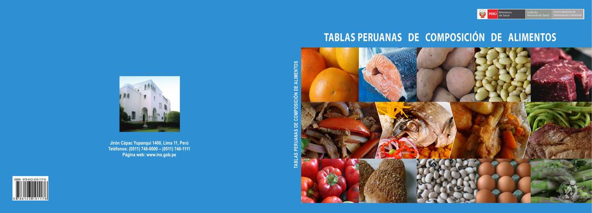 Tablas peruanas de composición de alimentos 