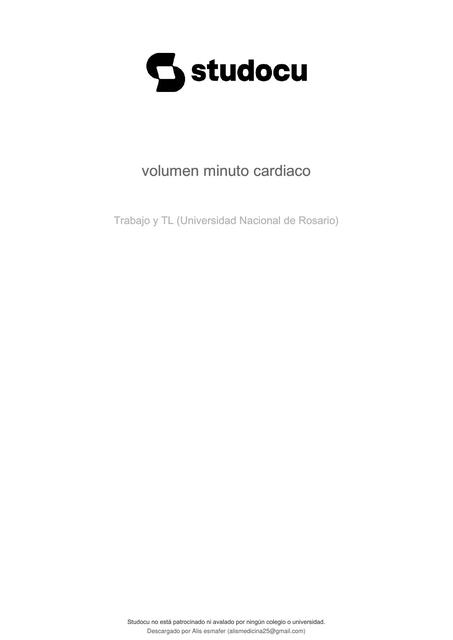 Volumen minuto cardiaco  