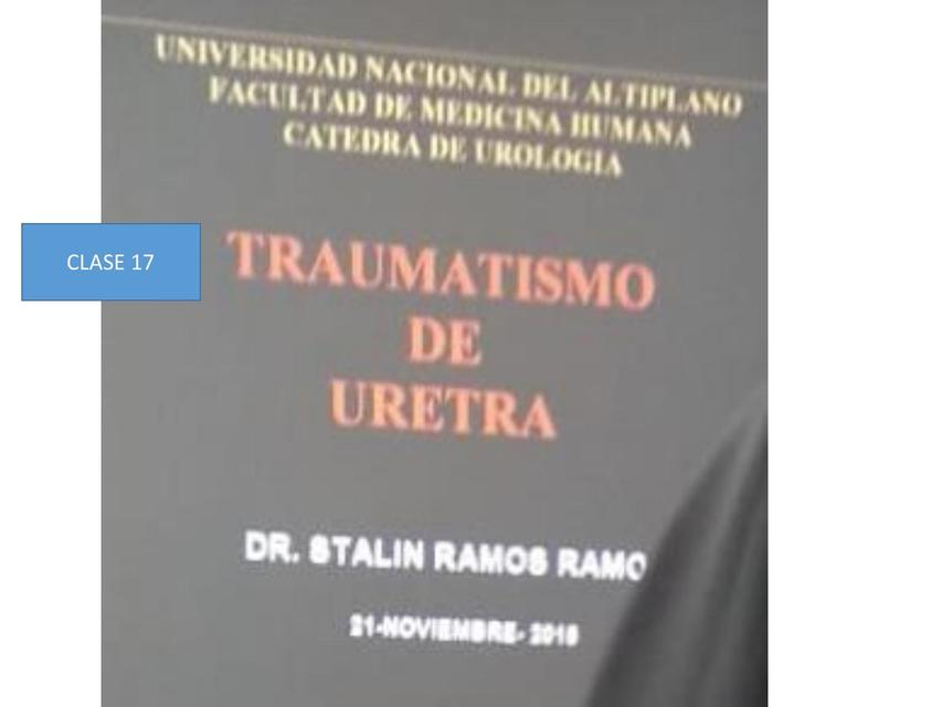  trauma de uretra urologia 