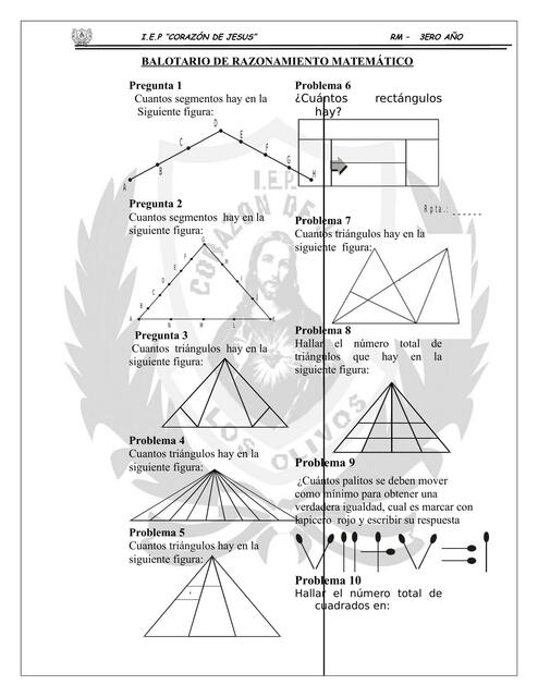 Balotarios de razonamiento matematico