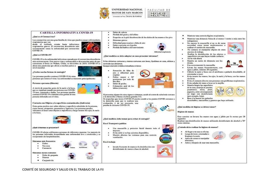 Cartilla informativo  covid 19