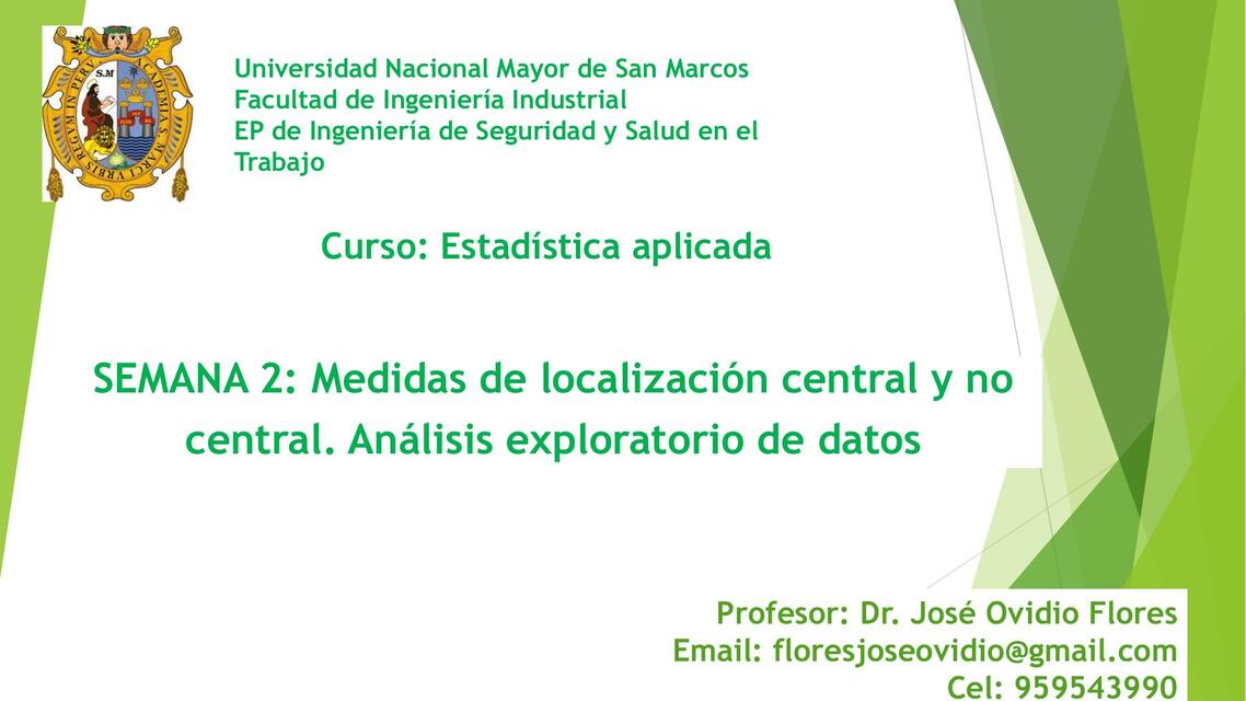 Medidas de localización central y no central