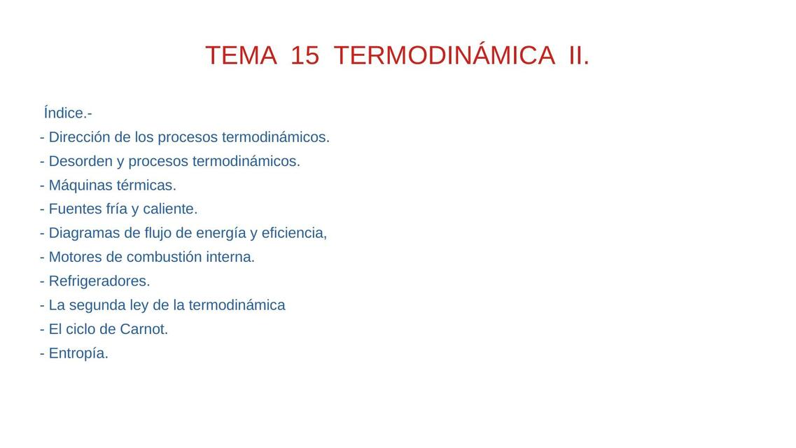 Termodinámica II