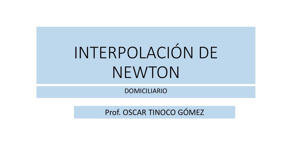 Interpolación de Newton