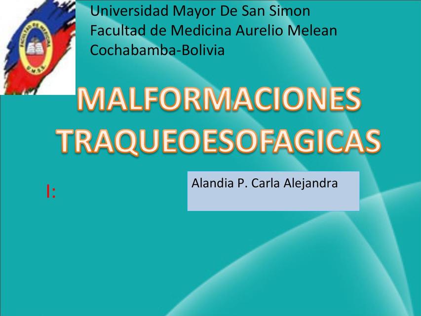 malformaciones traqueoesofagicos