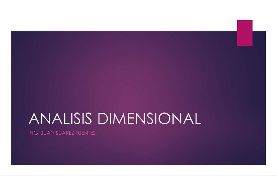 Analisis Dimensional 