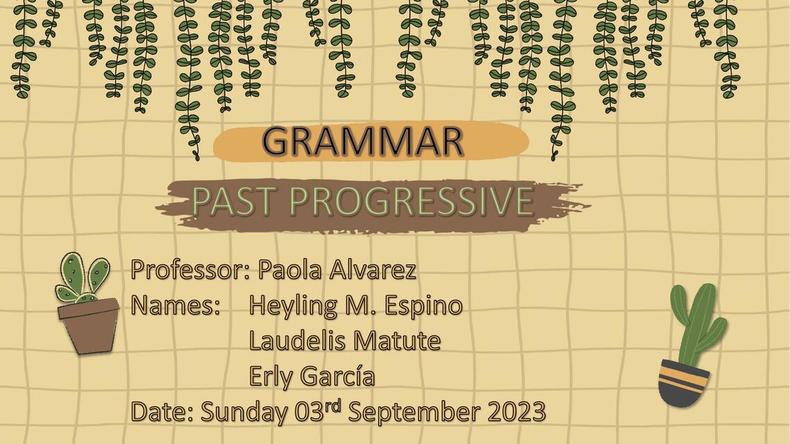 Grammar. Past Progressive 