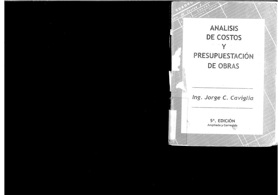 Análisis de costos y presupuestación de obras