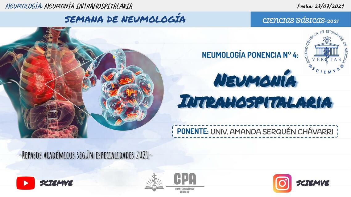 Neumología Neumonía Intrahospitalaria NIH