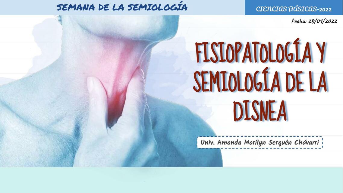 Fisiopatología y Semiología de la Disnea 