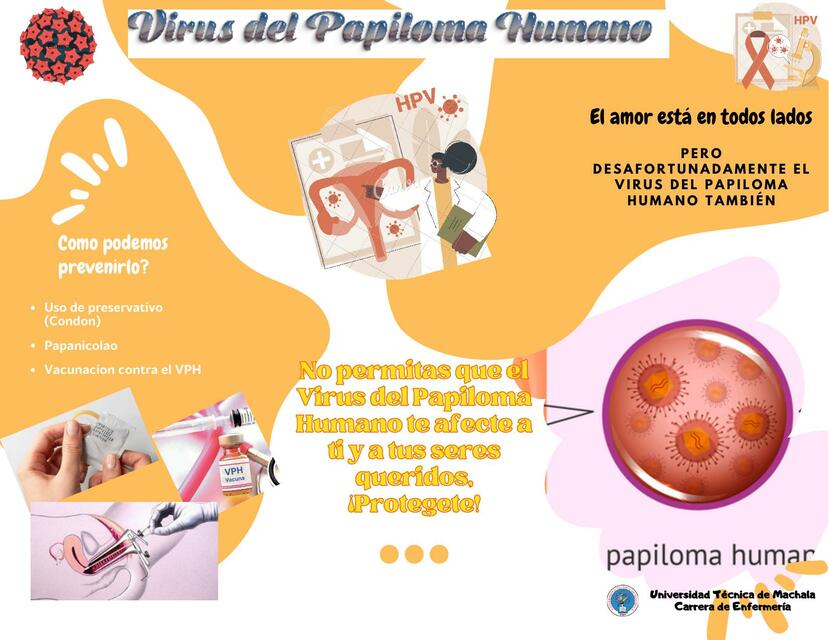 TRIPTICO (Virus del Papiloma Humano) para usuarios extrahospitalarios