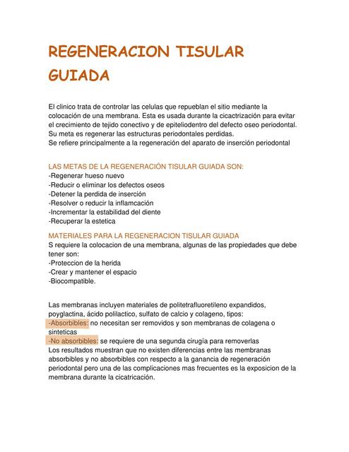 Regeneracion tisular guiada Dientolita uDocz