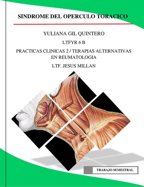 sindrome del operculo toracico y caso clinico